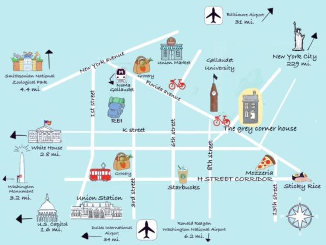 The Gray Corner House By Gallaudet 3 Bedroom 2 Ba * Washington